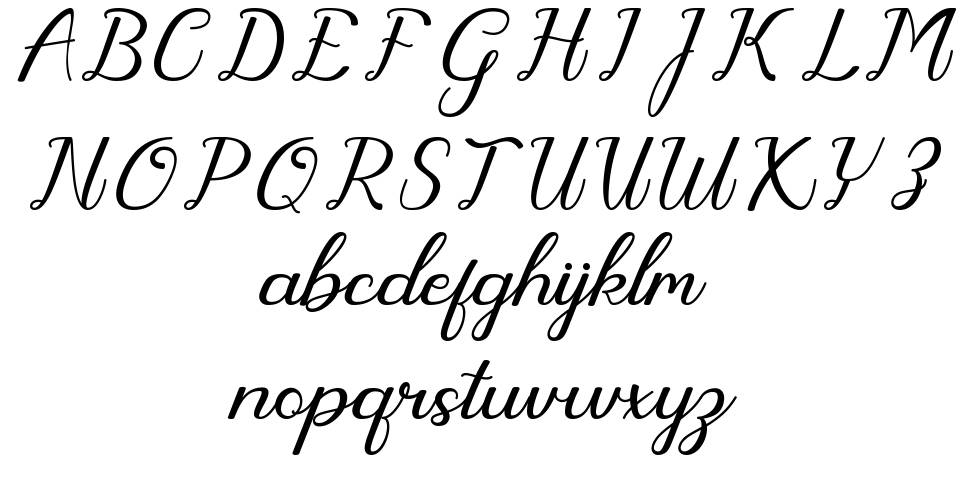 Andany font specimens