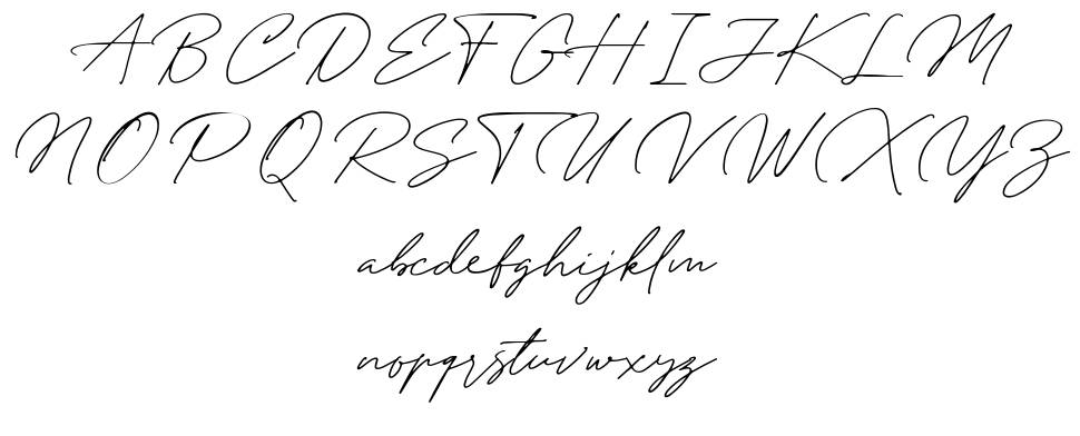 Andellia Davilton font specimens