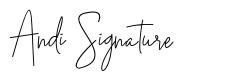 Andi Signature font