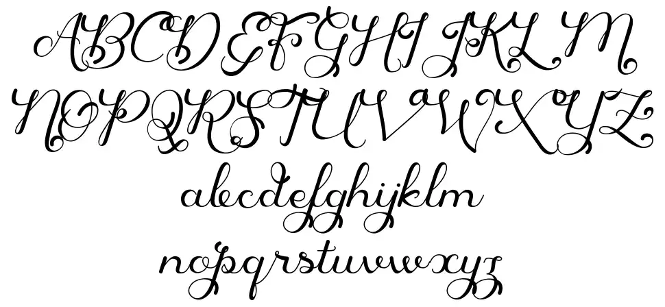 Andini schriftart vorschau