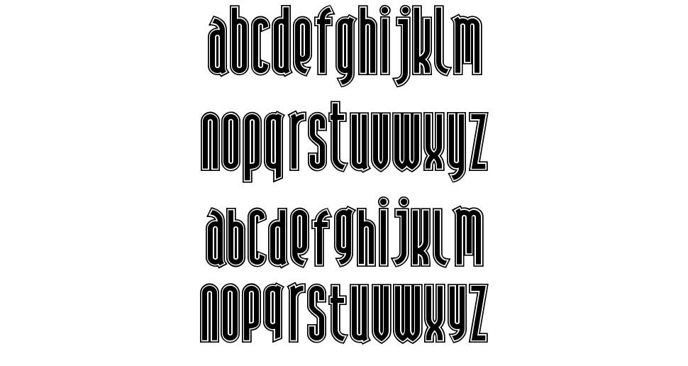 Andiron Outline font Örnekler