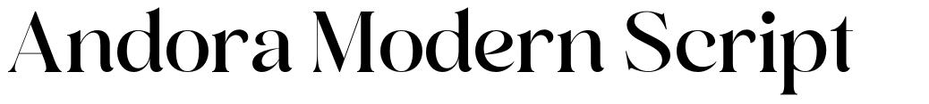 Andora Modern Script 字形