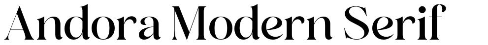 Andora Modern Serif font