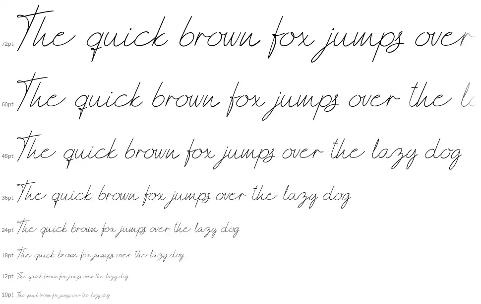 Andrea Script font Şelale