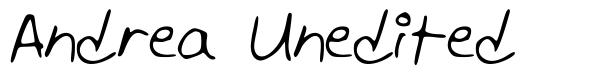 Andrea Unedited schriftart