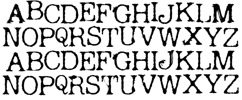 Andreas Typewriterfont specimens