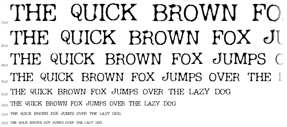 Andreas Typewriterfont waterfall
