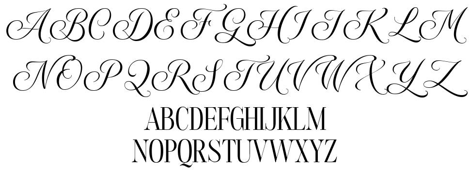 Androgy font specimens