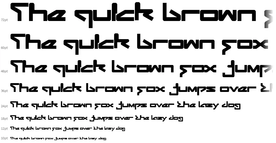 Android Robot font Waterfall