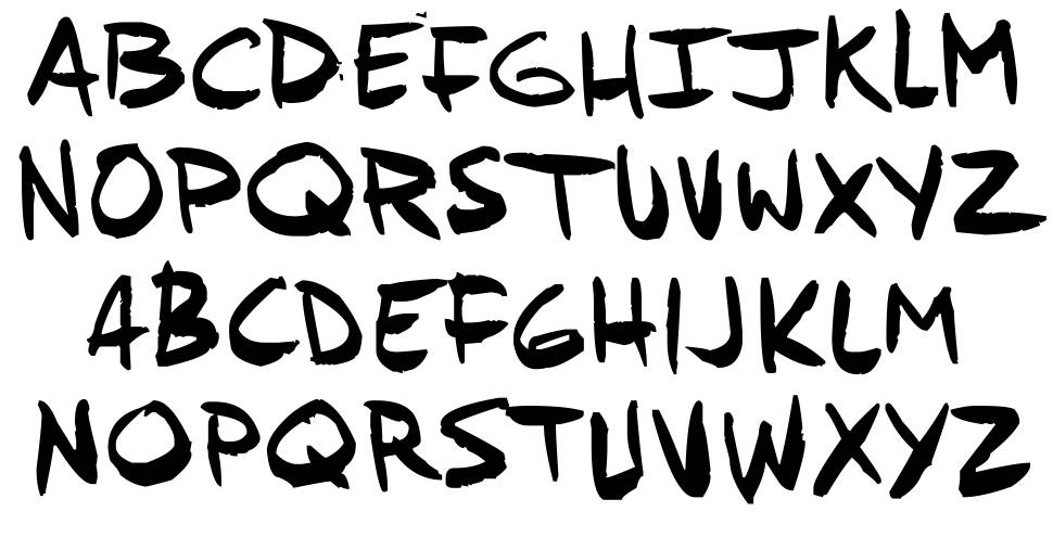 Andy Fish font specimens