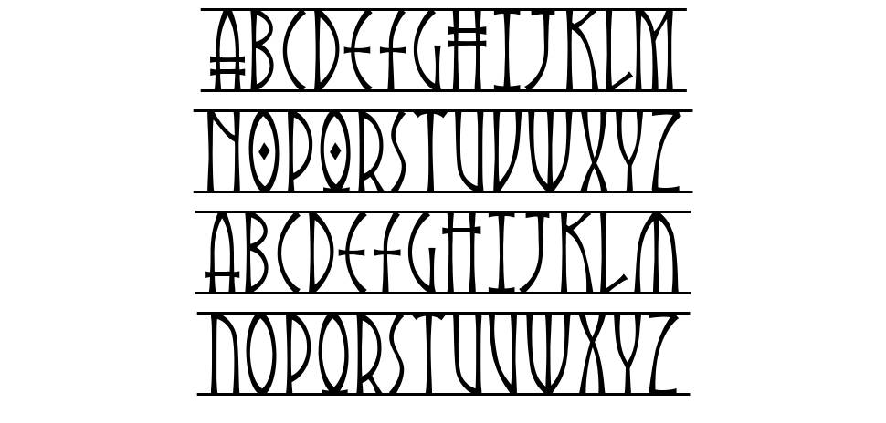 Angars Runes písmo Exempláře