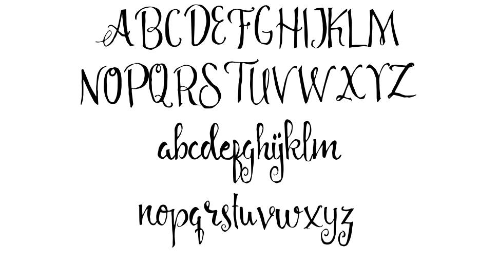 Angelia Script font Örnekler