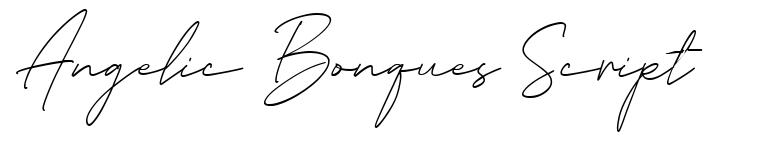 Angelic Bonques Script フォント