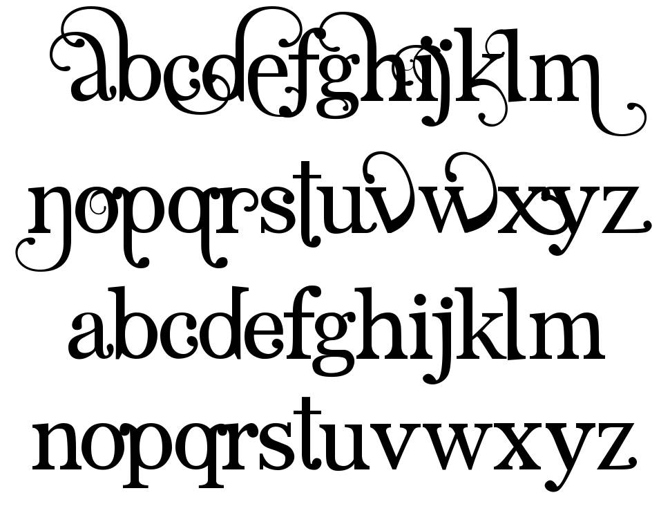 Angelic Serif fuente Especímenes