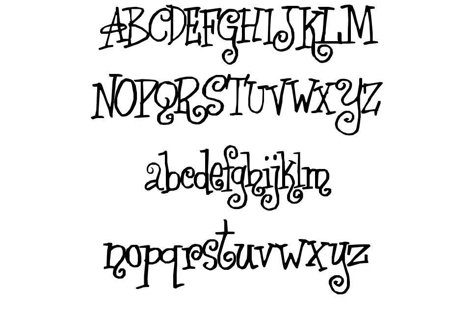 Angelica font specimens