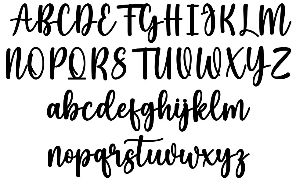 Angelica Maya font Örnekler