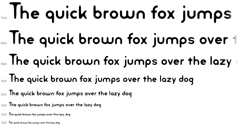 Angelika Playfullfont waterfall