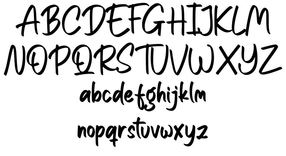 Angellia font Örnekler