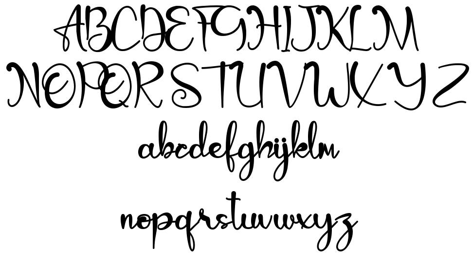 Angeloca font Örnekler
