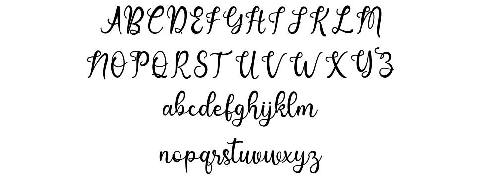 Anggitha schriftart vorschau