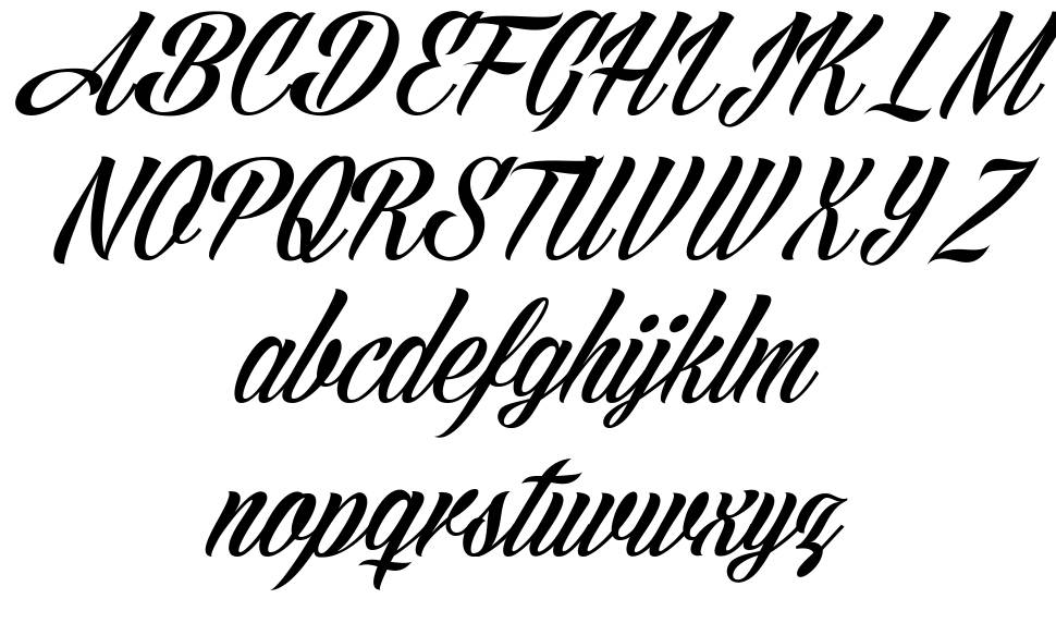 Angilla Script font specimens