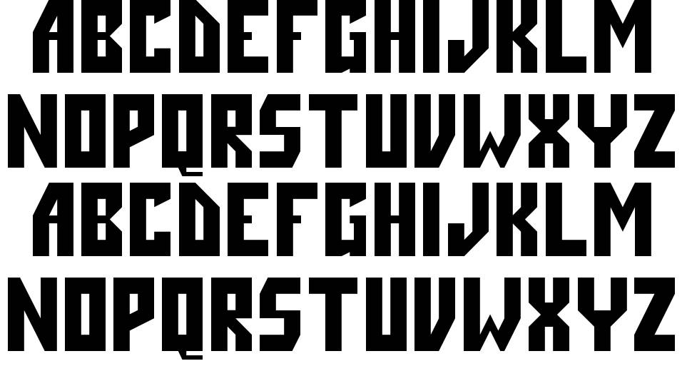 Angle font specimens