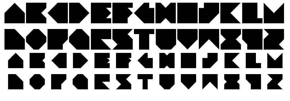 Angleblock font specimens