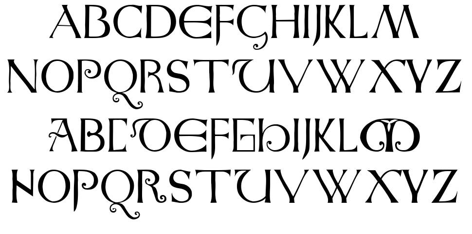 Anglo-Saxon písmo Exempláře
