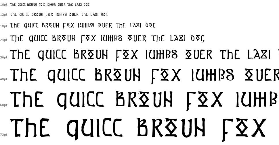 Anglo-Saxon Project font Şelale