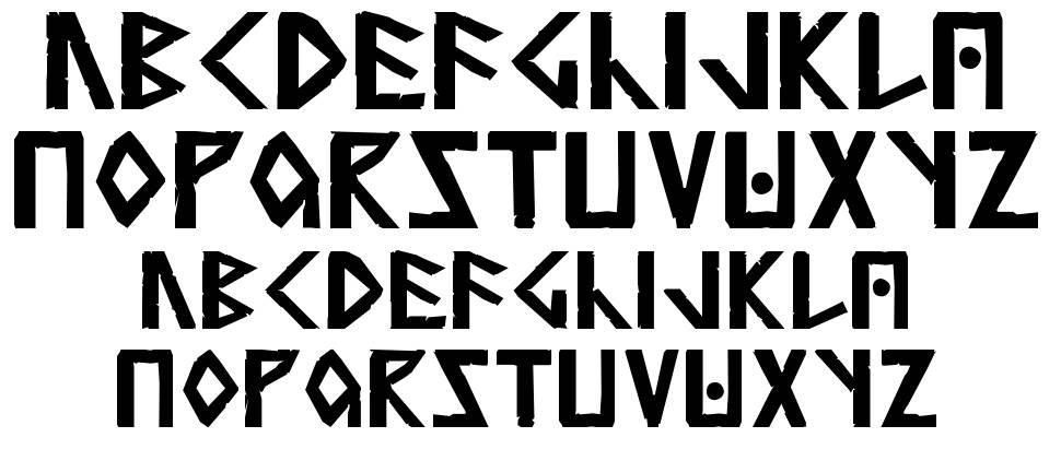 Anglorunic font specimens