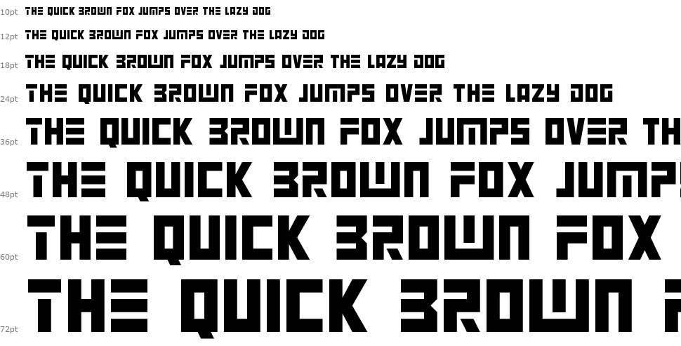 Angry Android font Waterfall