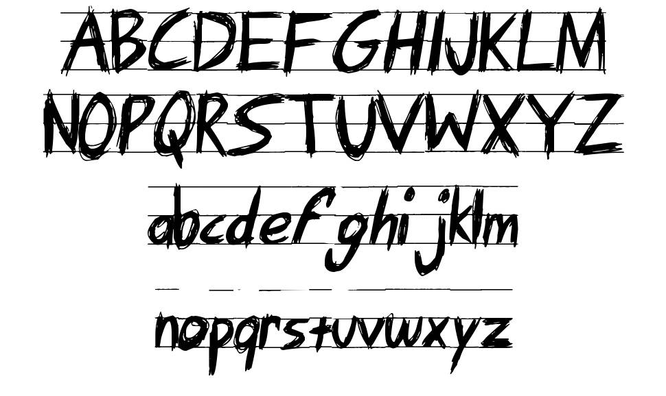 Angry Letter font specimens