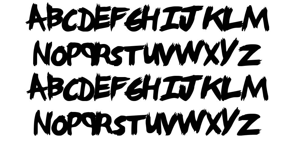 Angry Nerds font specimens