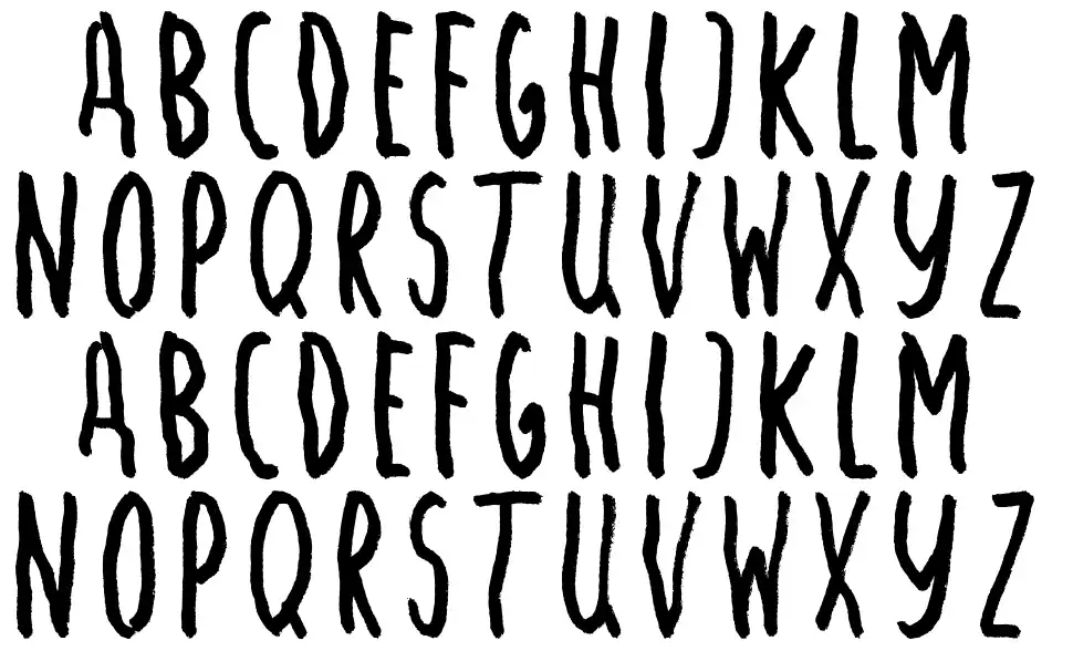 Angstfont specimens