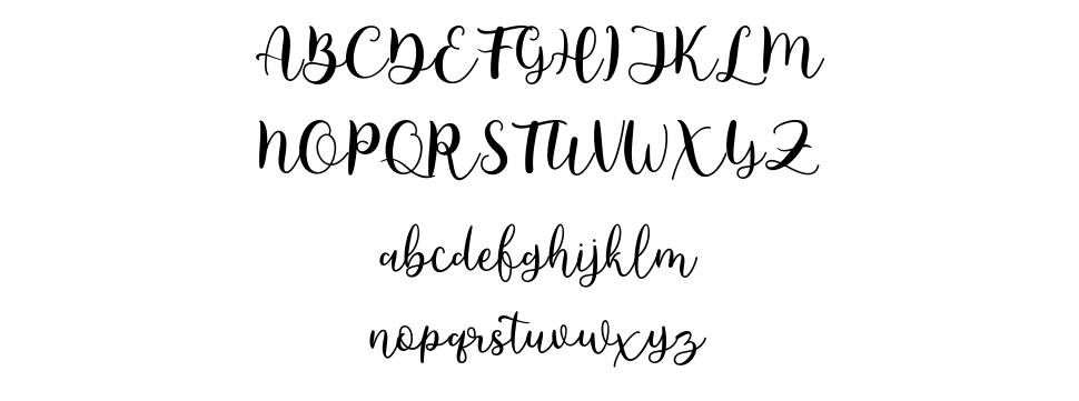 Anguela Script font specimens