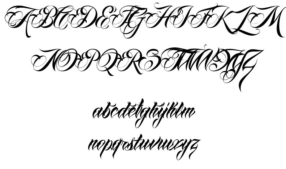 Anha Queen VMF font specimens