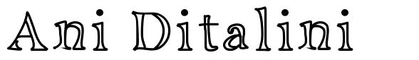 Ani Ditalini шрифт