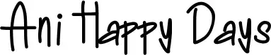 Ani Happy Days font