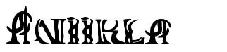 Aniikla 字形