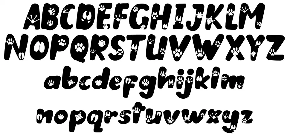Animal Paws font by Bearytype FontRiver