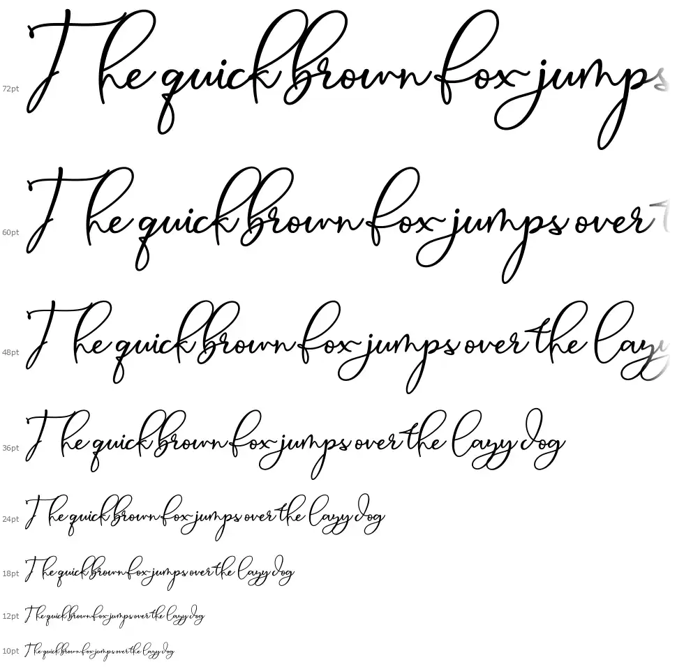 Animal Scriptfont waterfall