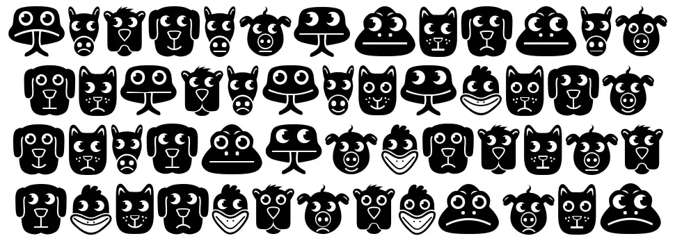 Animalesfont specimens