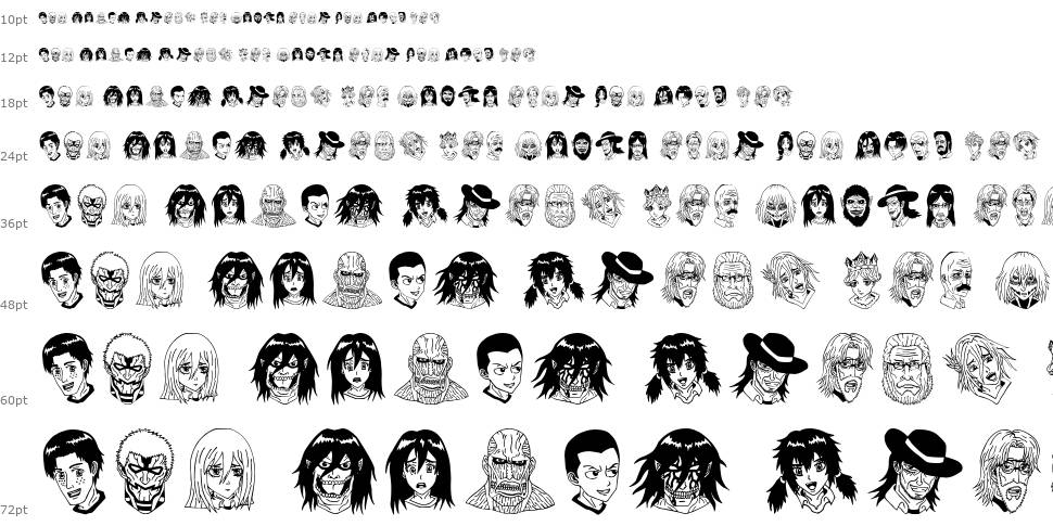 Anime Attack On Titan Image font Şelale