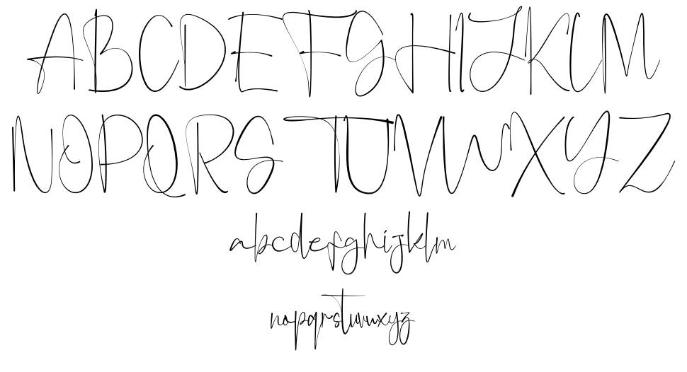 Anjany Sallentiny font Örnekler