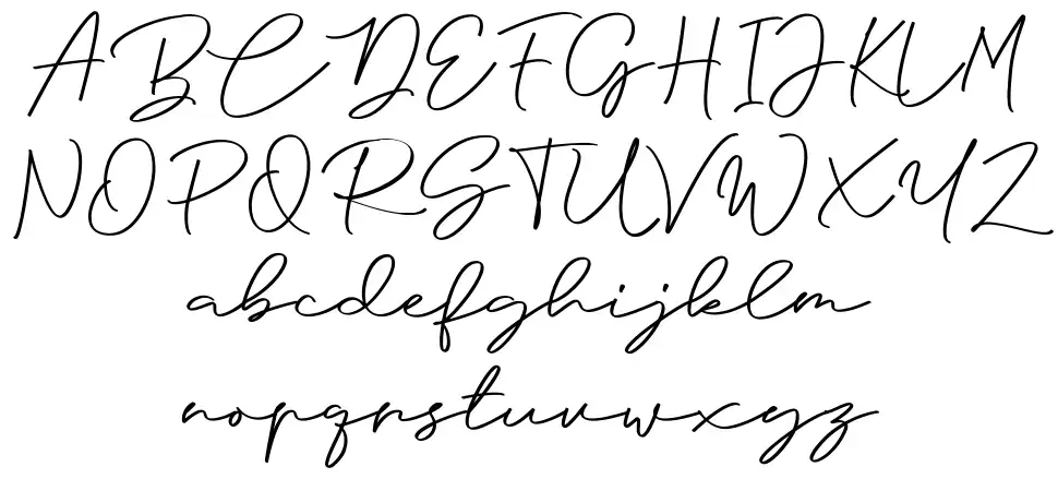 Anjel Scriptfont specimens