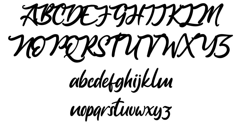 Anjelica Script font specimens