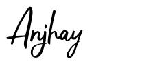 Anjhay шрифт