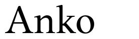 Anko шрифт