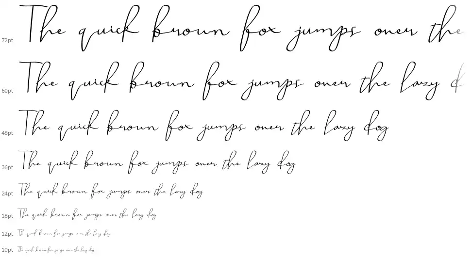 Annila Scriptfont waterfall