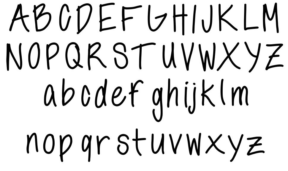 Anns Handwriting font specimens
